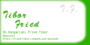 tibor fried business card